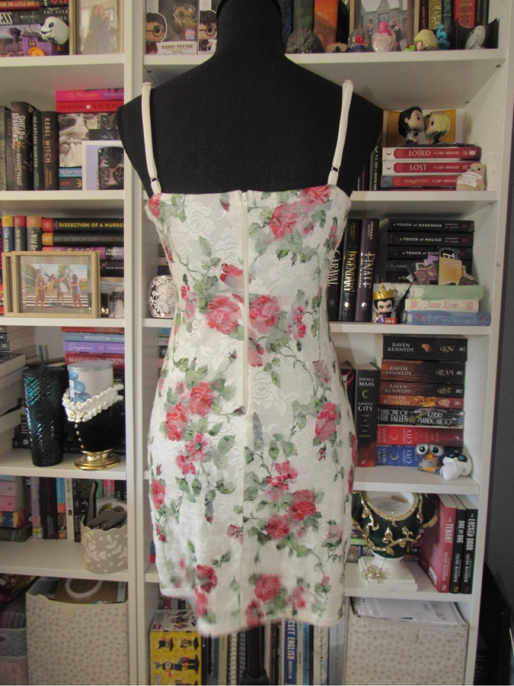 Windsor White Mini Dress with Pink & Green Floral Print - Picture 4 of 6